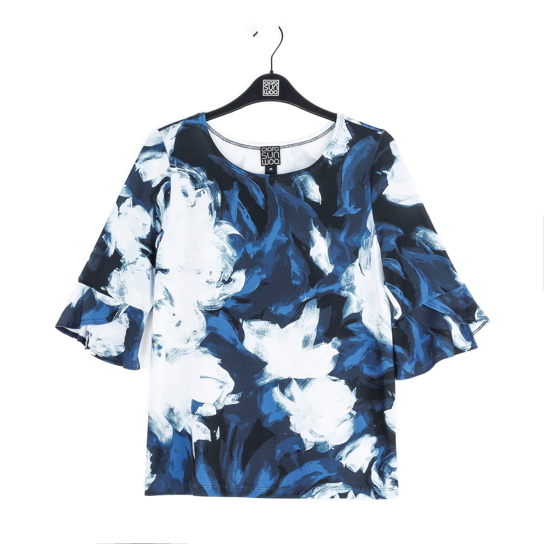 Tulip Cuff Top - Midnight Peony - Clara Sunwoo