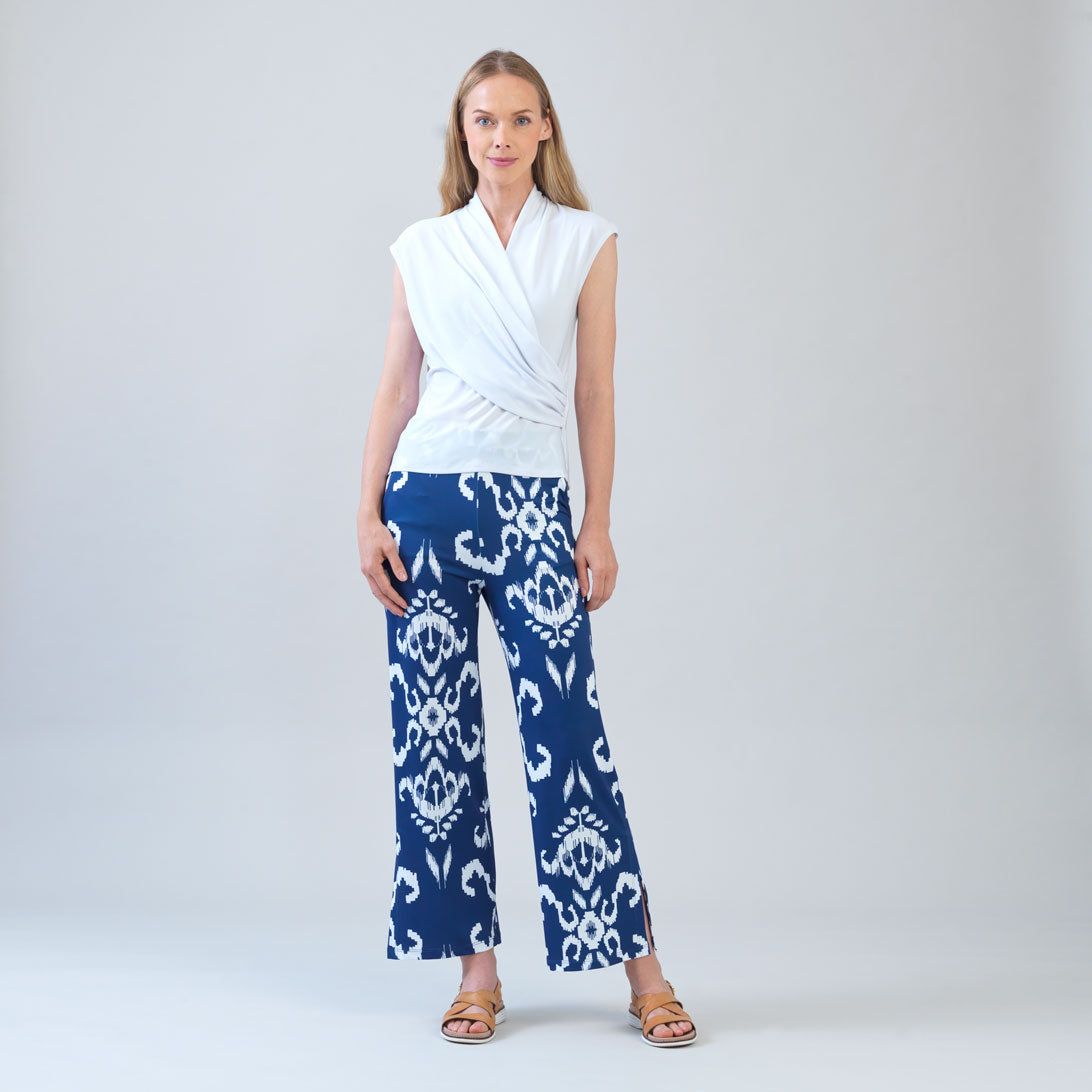 Surplice Crossover Top - White - Clara Sunwoo
