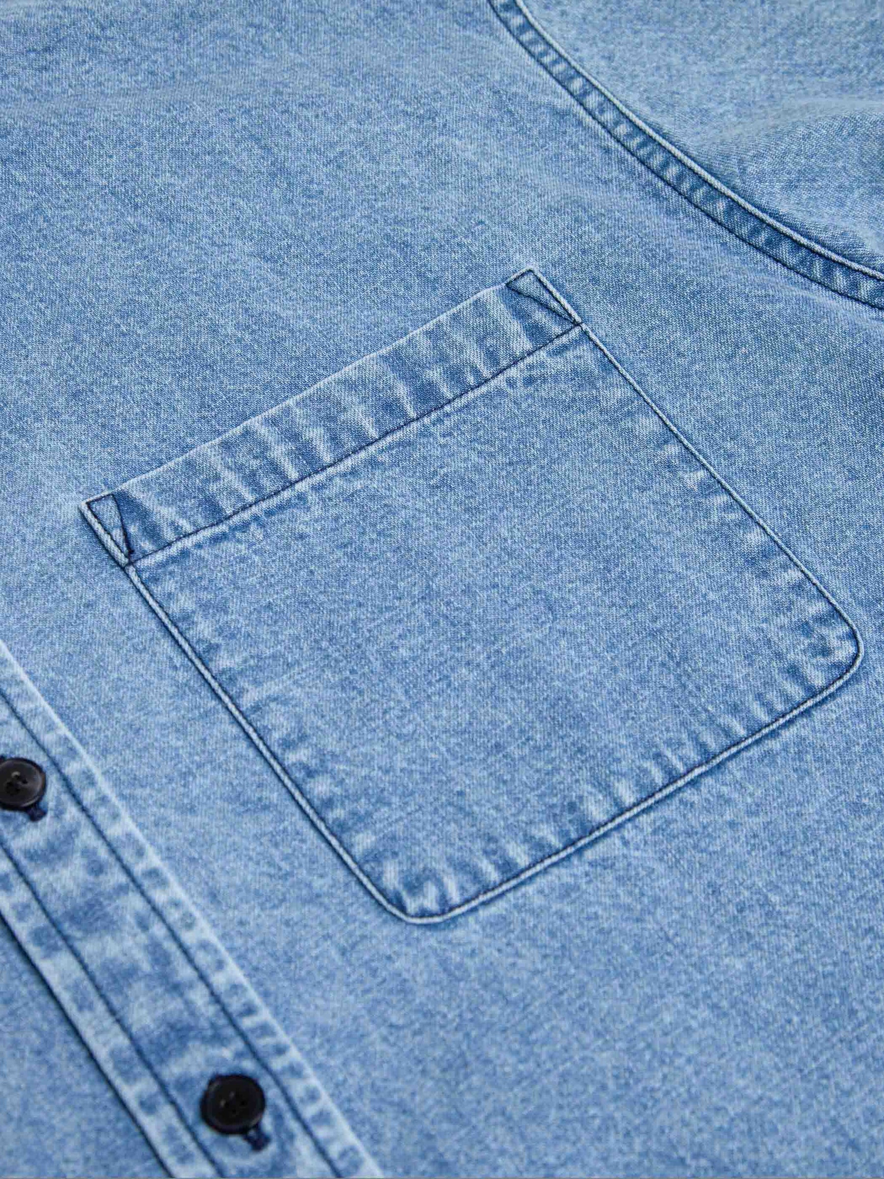 Lara Light Denim Button
Down Top