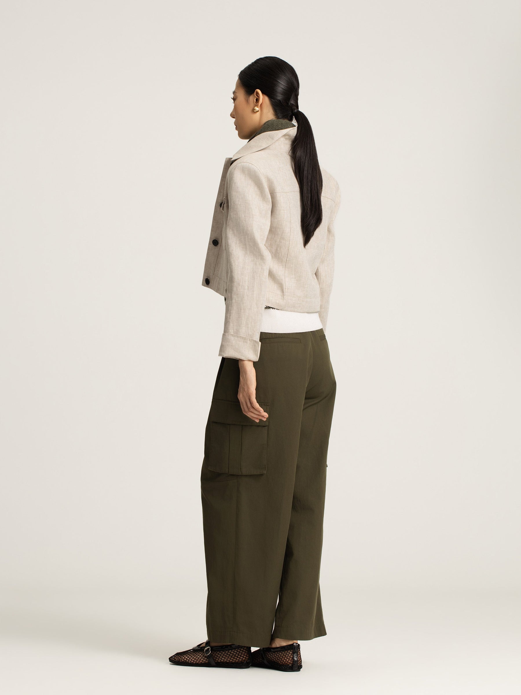 Elia Cropped Linen Jacket