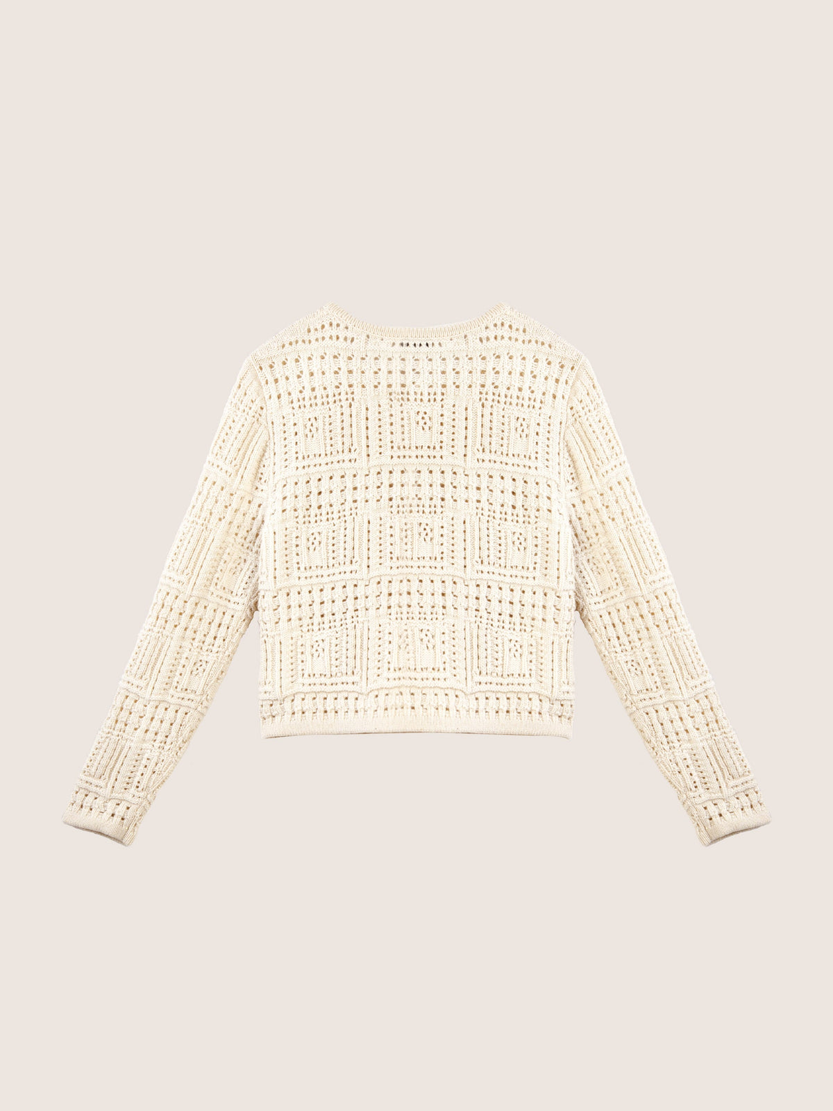 Thea Wool/Cashmere Crochet Cardigan