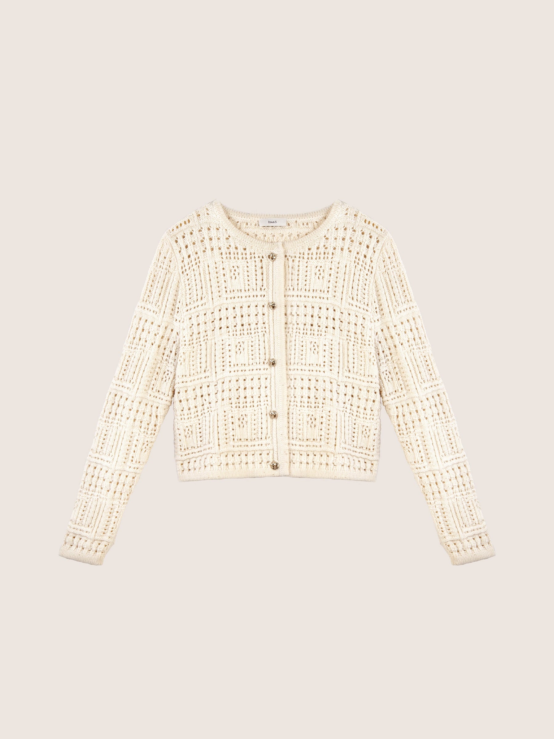 Thea Wool/Cashmere Crochet Cardigan