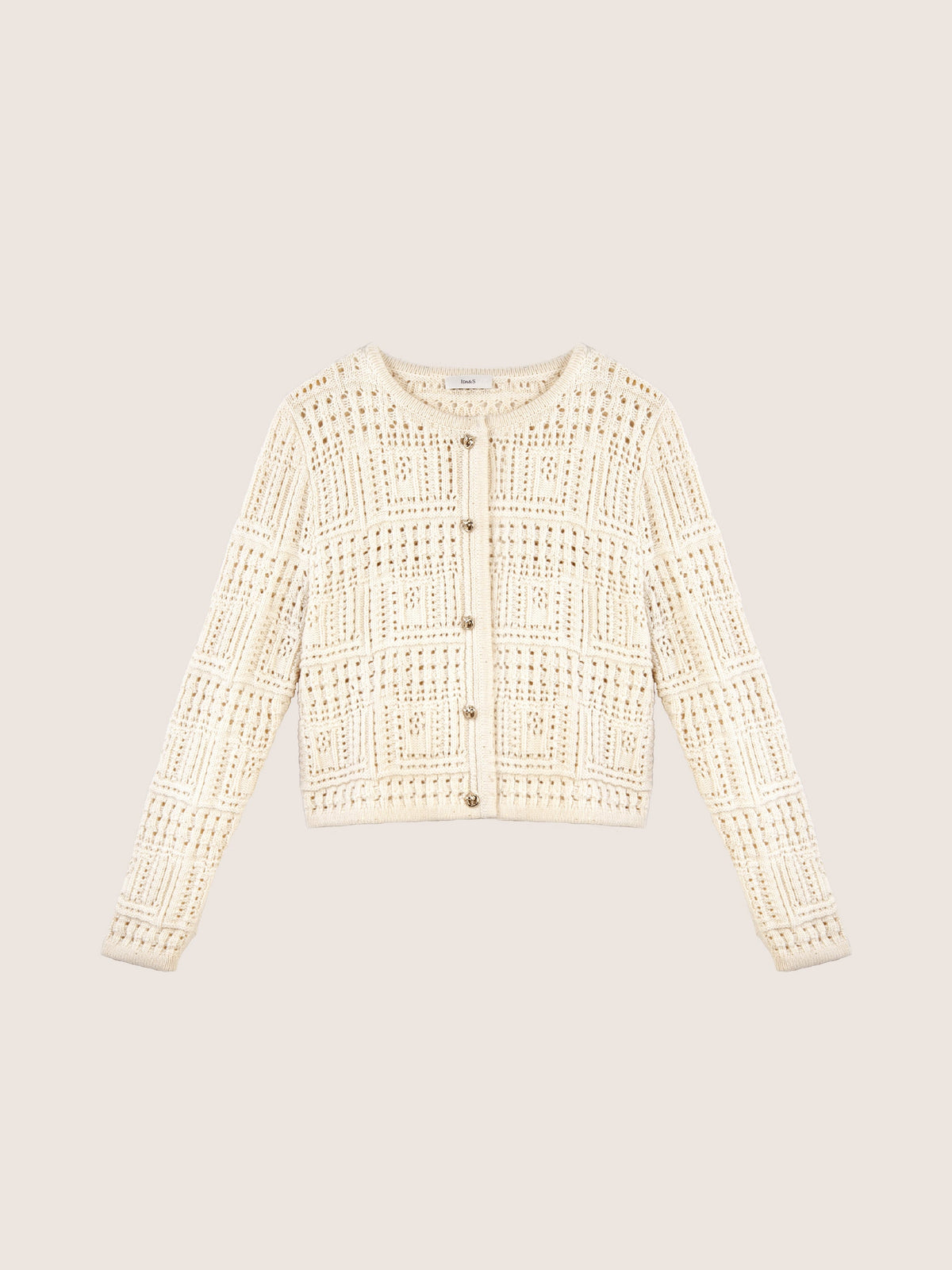 Thea Wool/Cashmere Crochet Cardigan