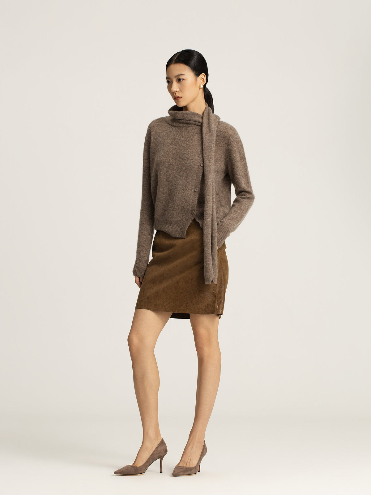 Odette Wool Cashmere Button Sweater