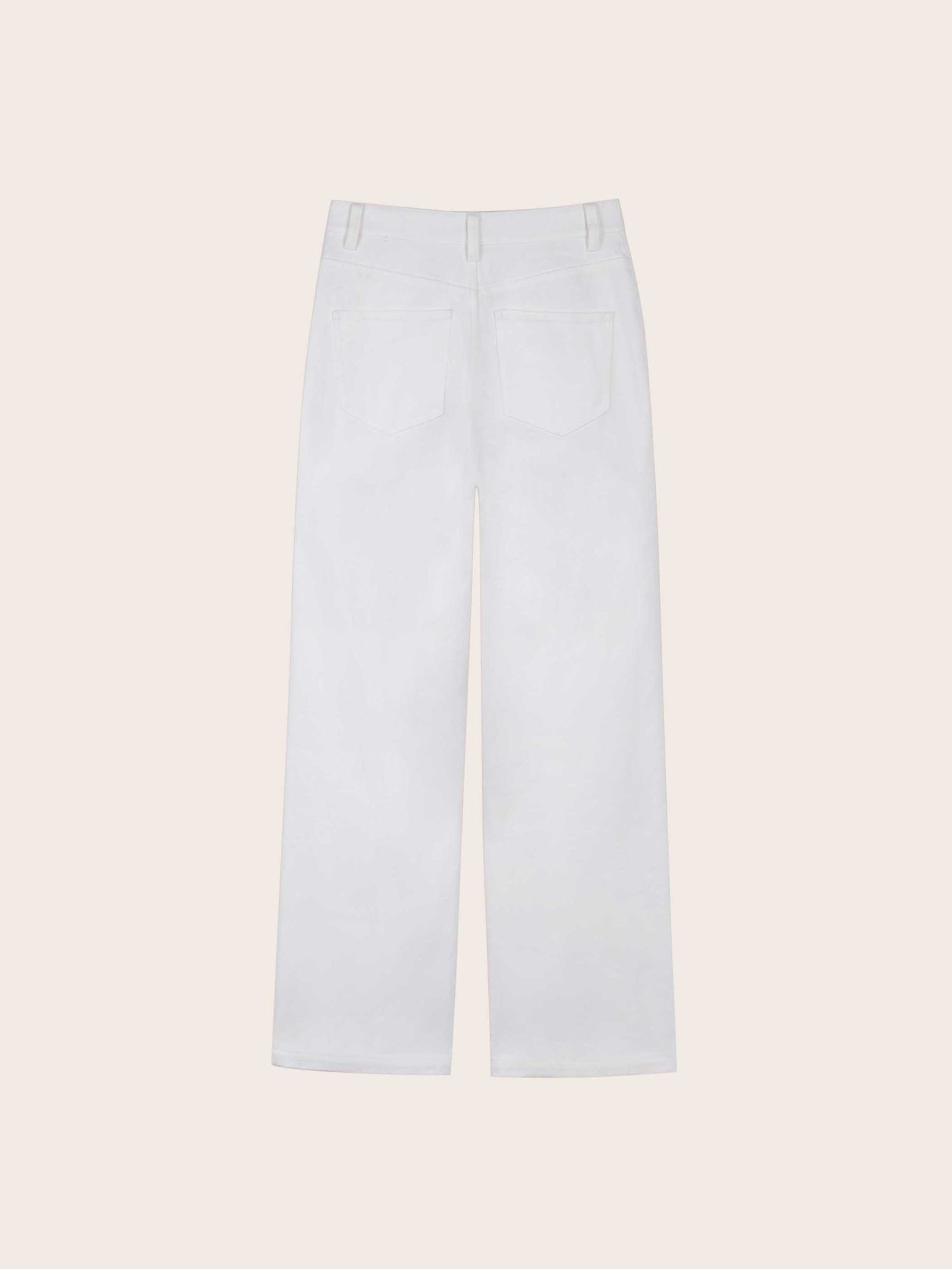 Eleanor White Wide Leg Jeans