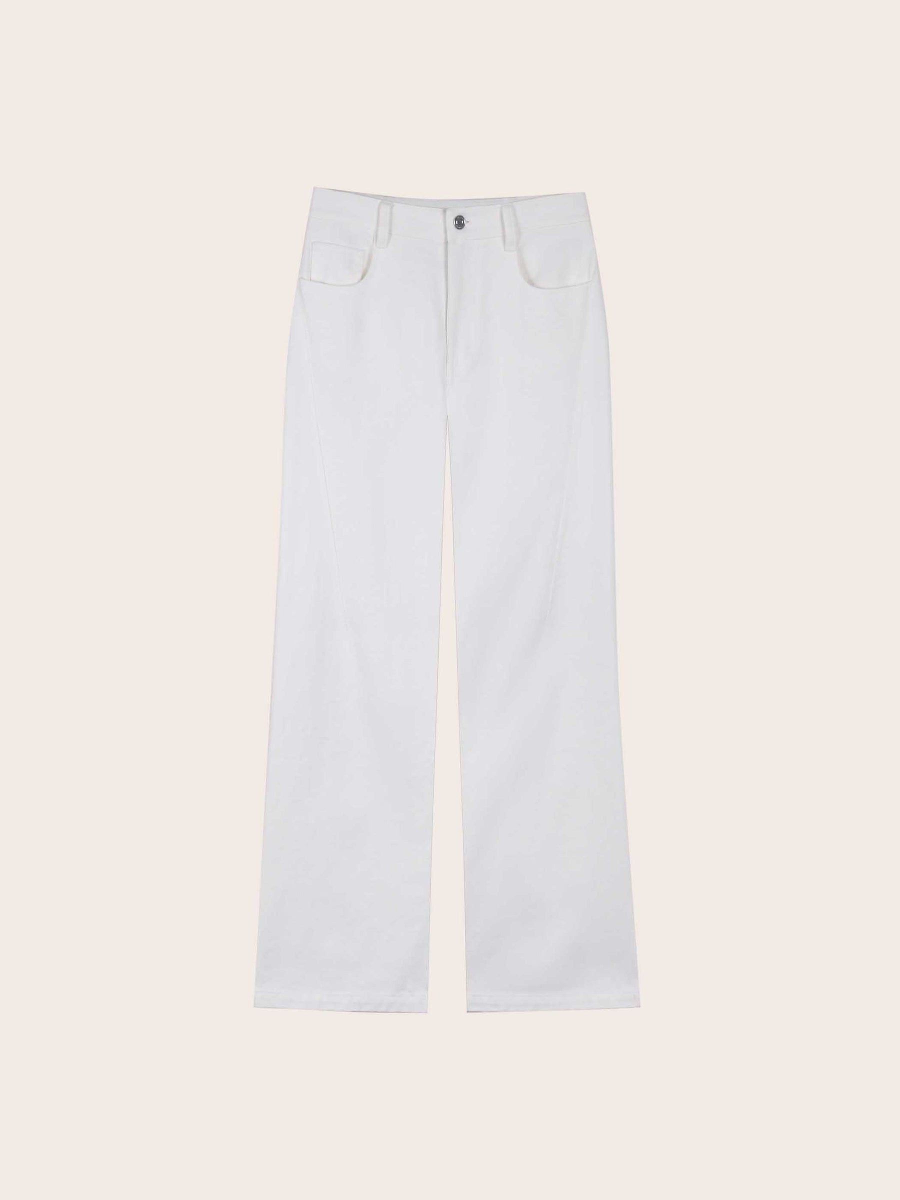 Eleanor White Wide Leg Jeans