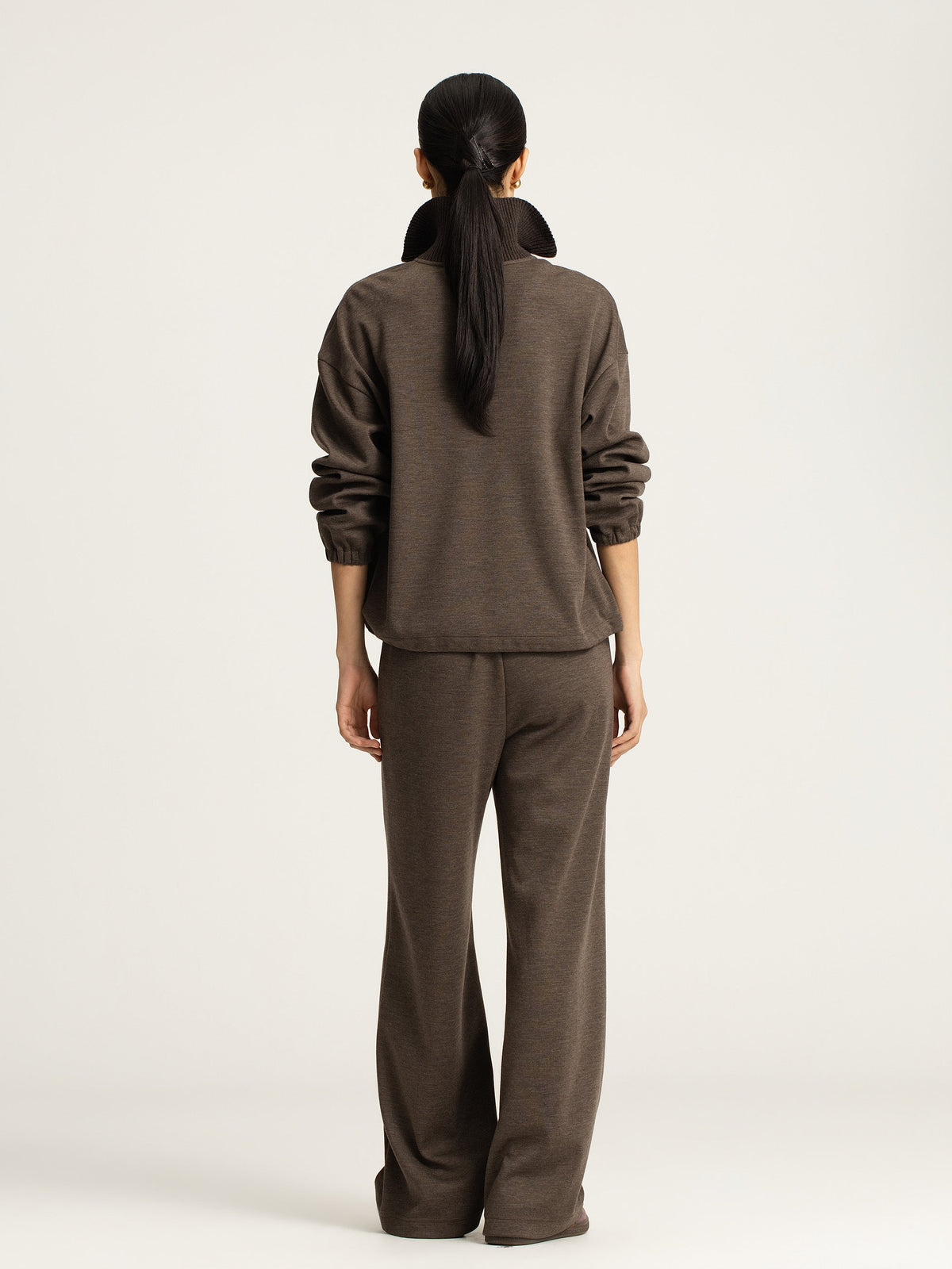 Reina Merino Wool Quarter-Zip Pullover