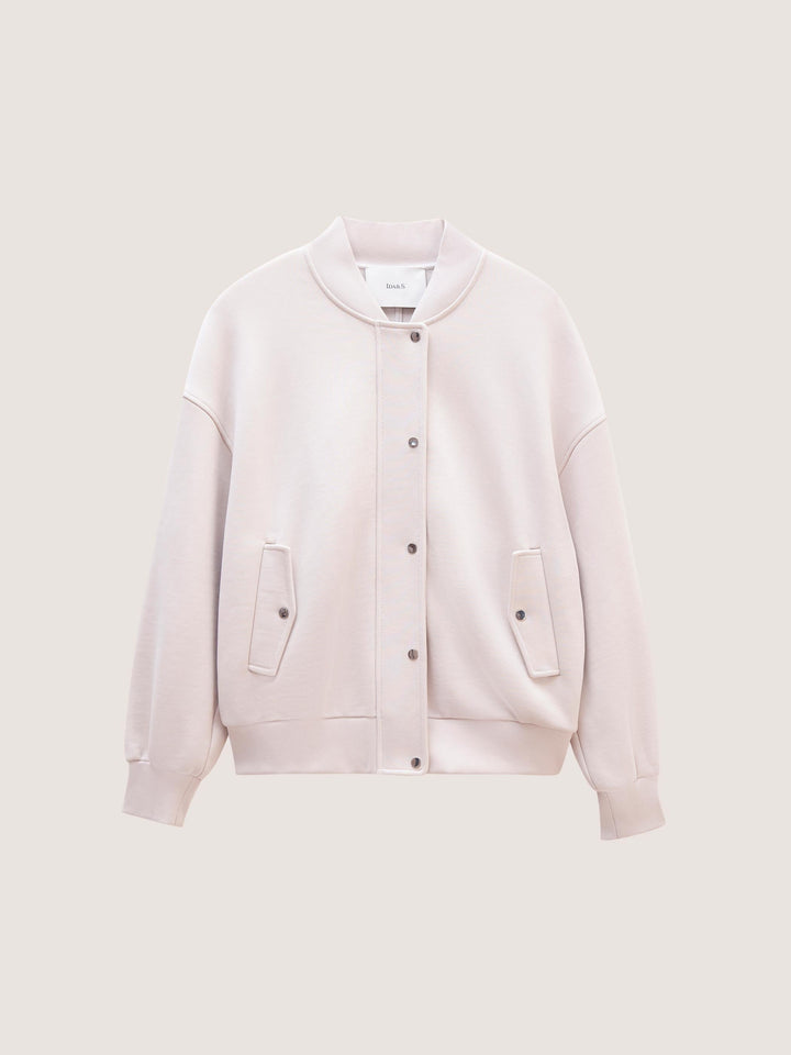 RELAXED BOMBER JACKET WITH HARDWARE TRIM