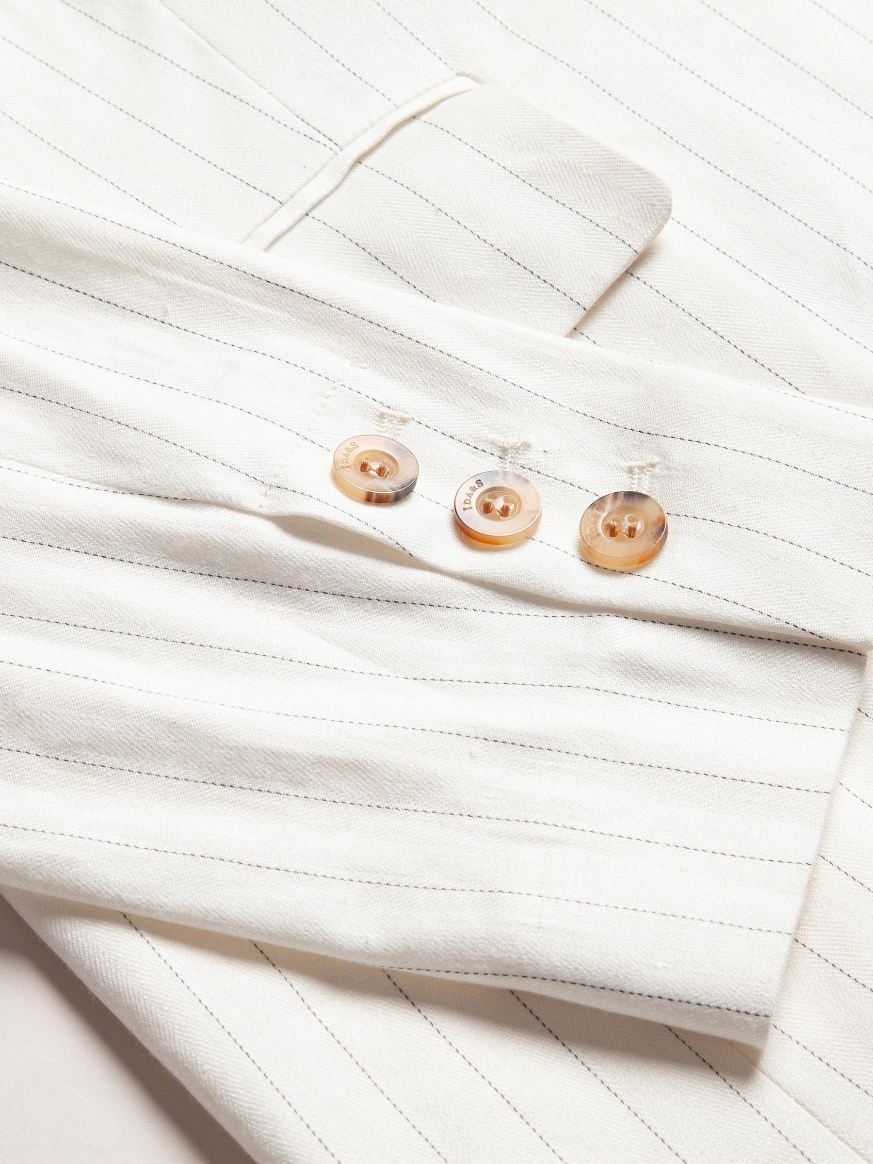 Pinstriped Linen Suit Blazer
