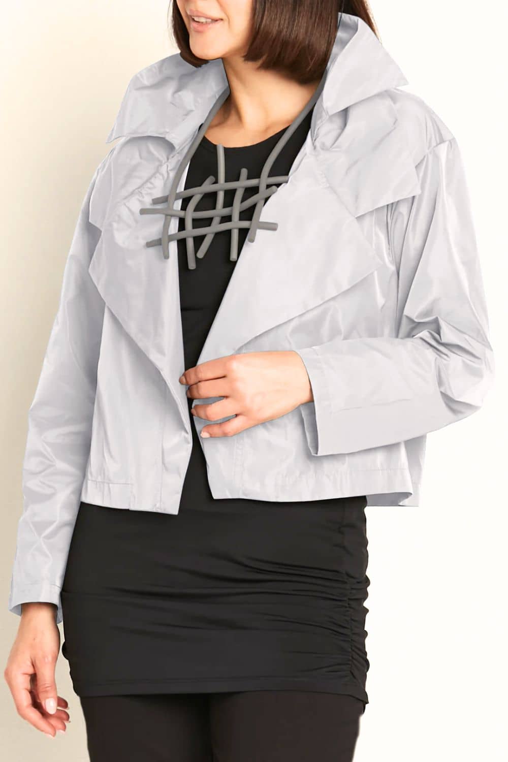Nylon Triple Collar Jacket