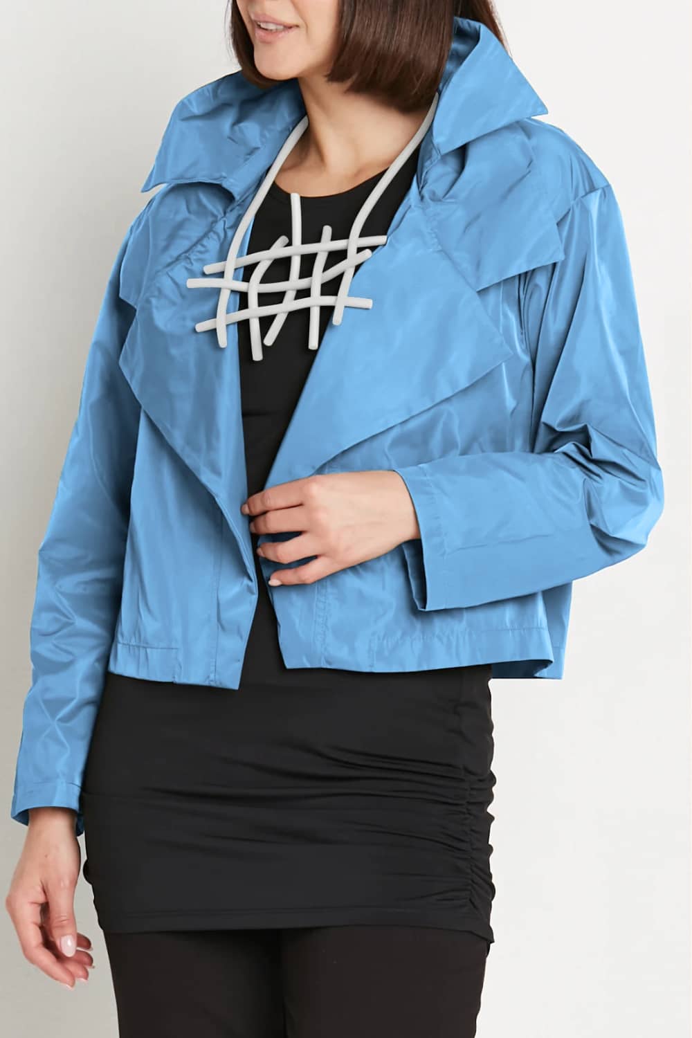 Nylon Triple Collar Jacket