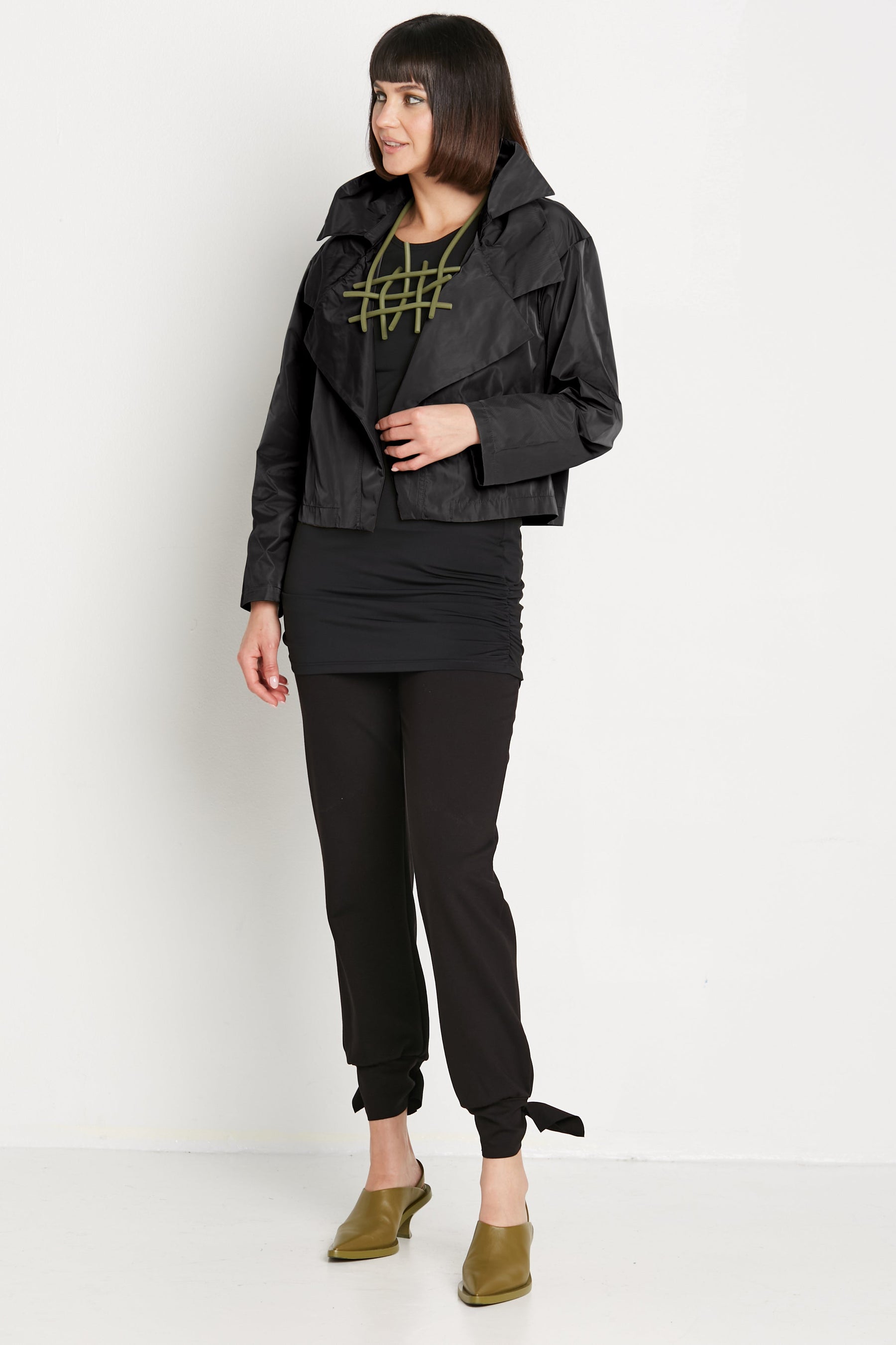 Nylon Triple Collar Jacket