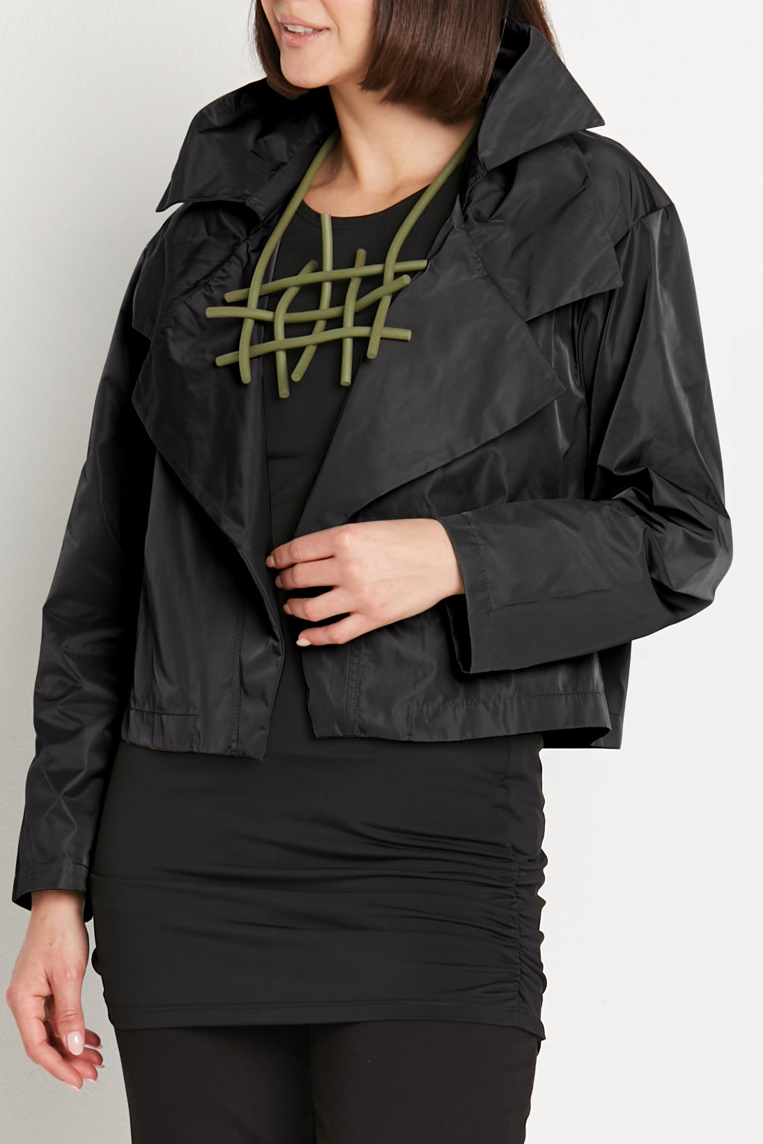 Nylon Triple Collar Jacket