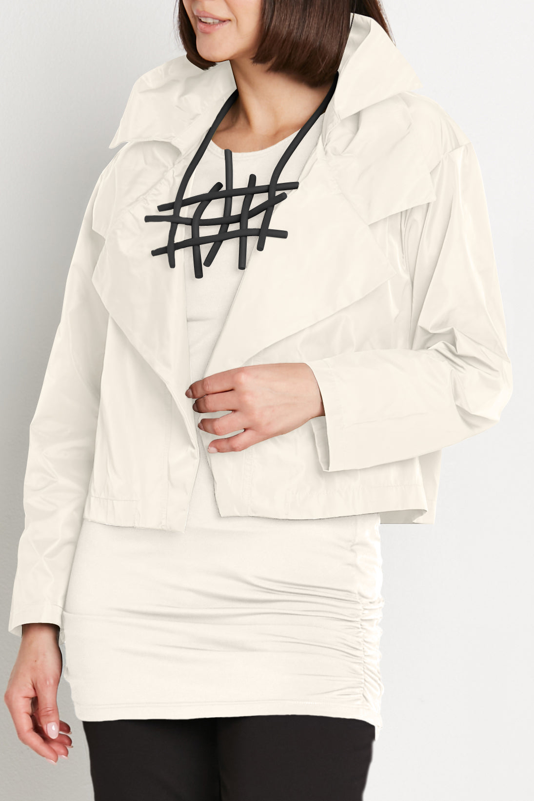 Nylon Triple Collar Jacket