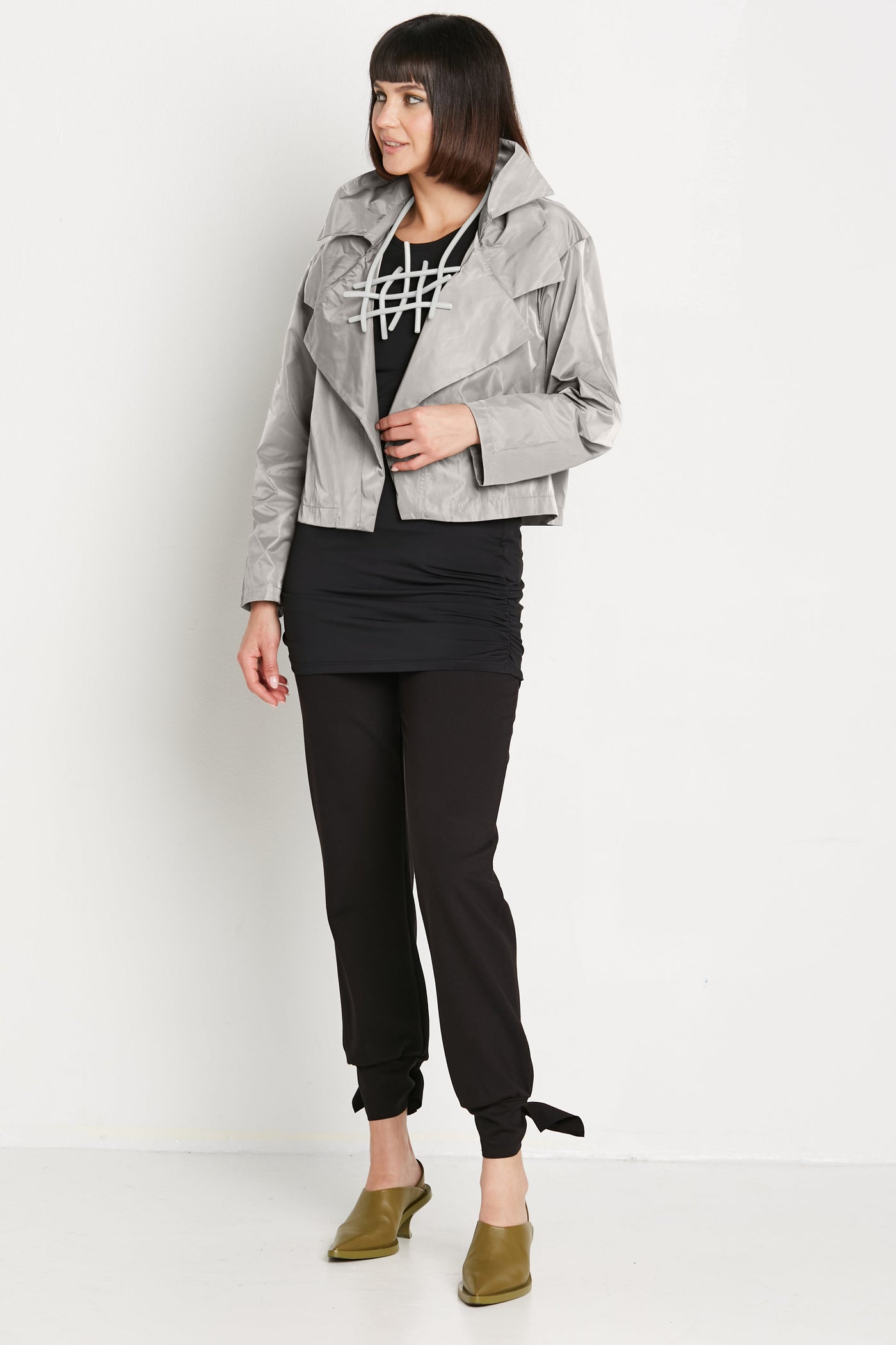 Nylon Triple Collar Jacket