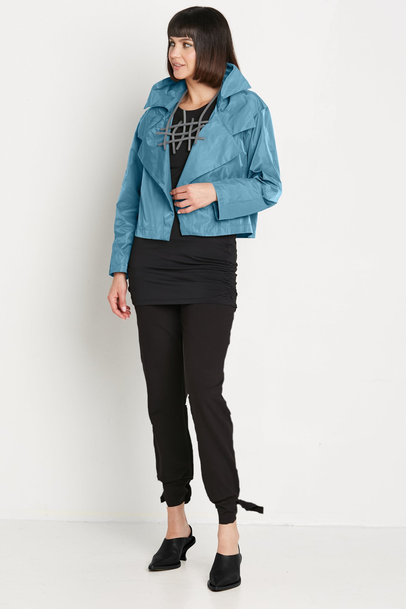 Nylon Triple Collar Jacket