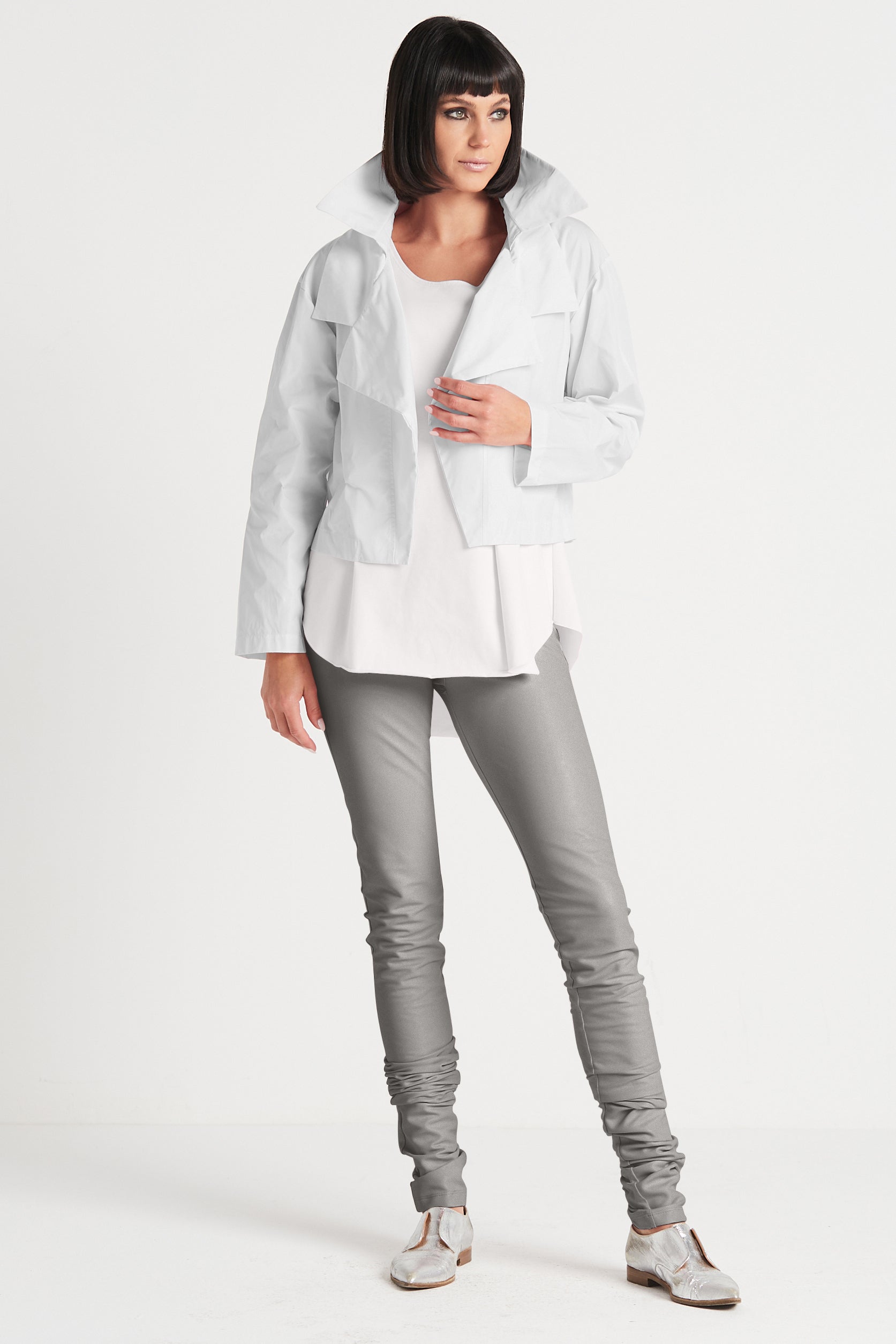 Nylon Triple Collar Jacket