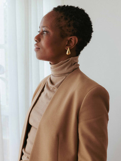 SIENNA WOOL COLLARLESS SUIT JACKET