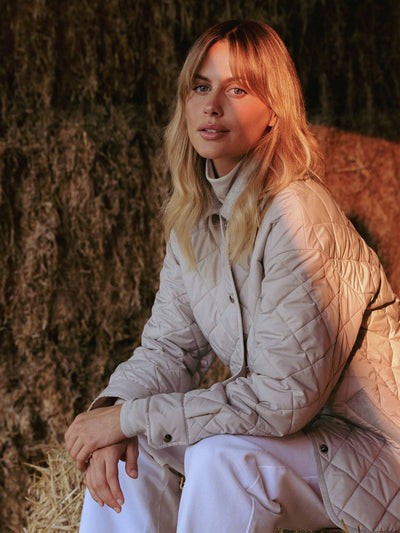 NOVA QUILTED LONG SLEEVE BUTTON DOWN JACKET