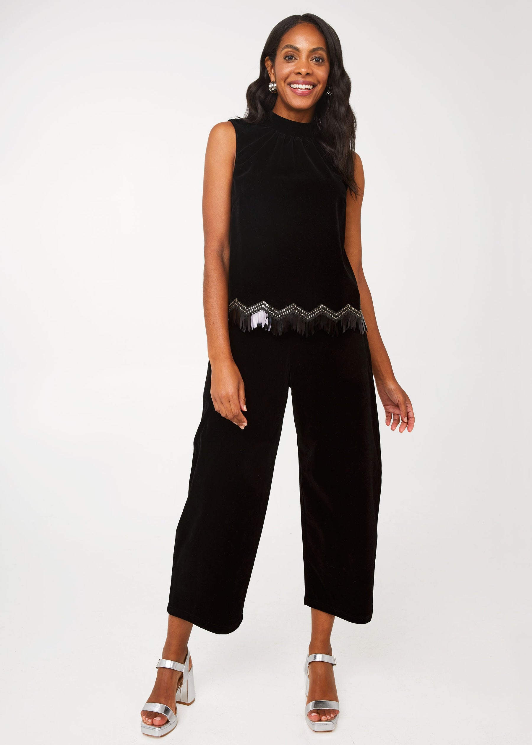 Brynn Top Black Velvet