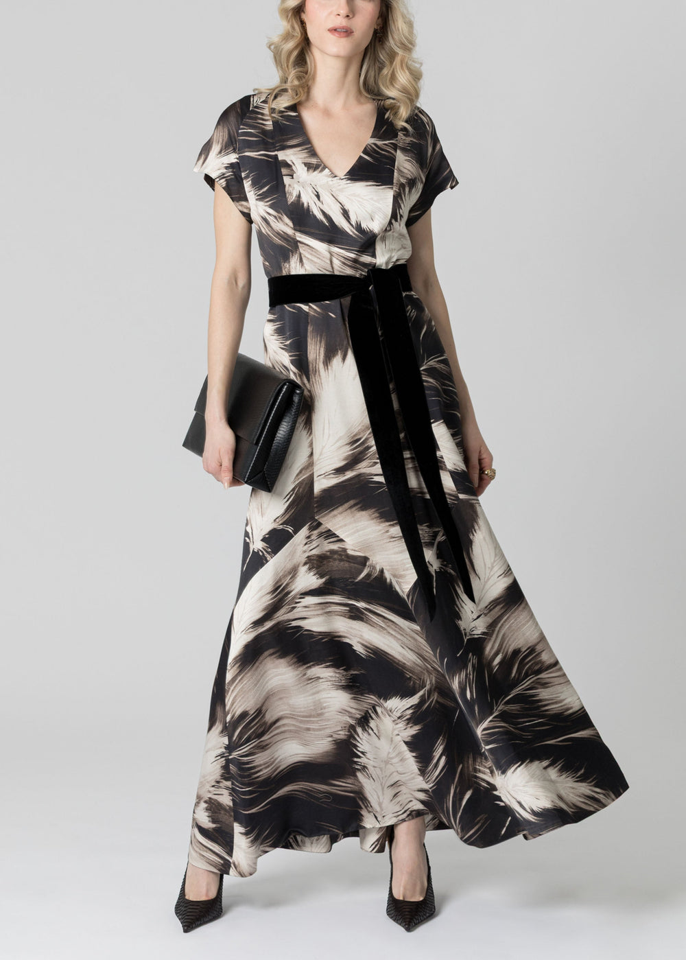 Feather Print Maxi Dress - SHIPS 9.15