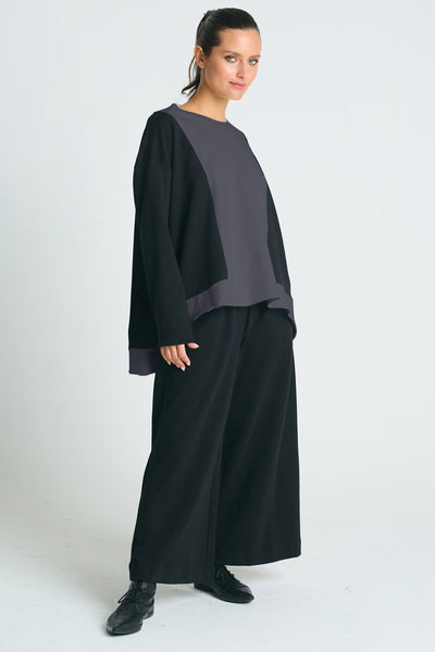 French Terry Color Block Sweatshirt