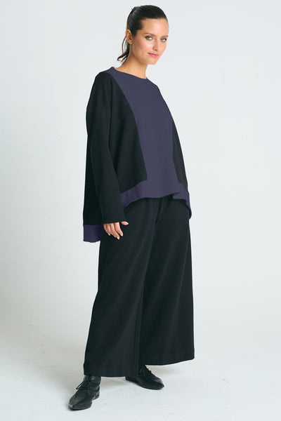 French Terry Color Block Sweatshirt