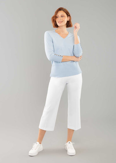 Kathryne Fabric 24" Crop Pant W/ Pockets