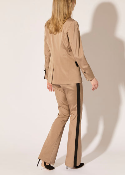 Liquid Suiting Tuxedo Flared Leg Pants - PREORDER