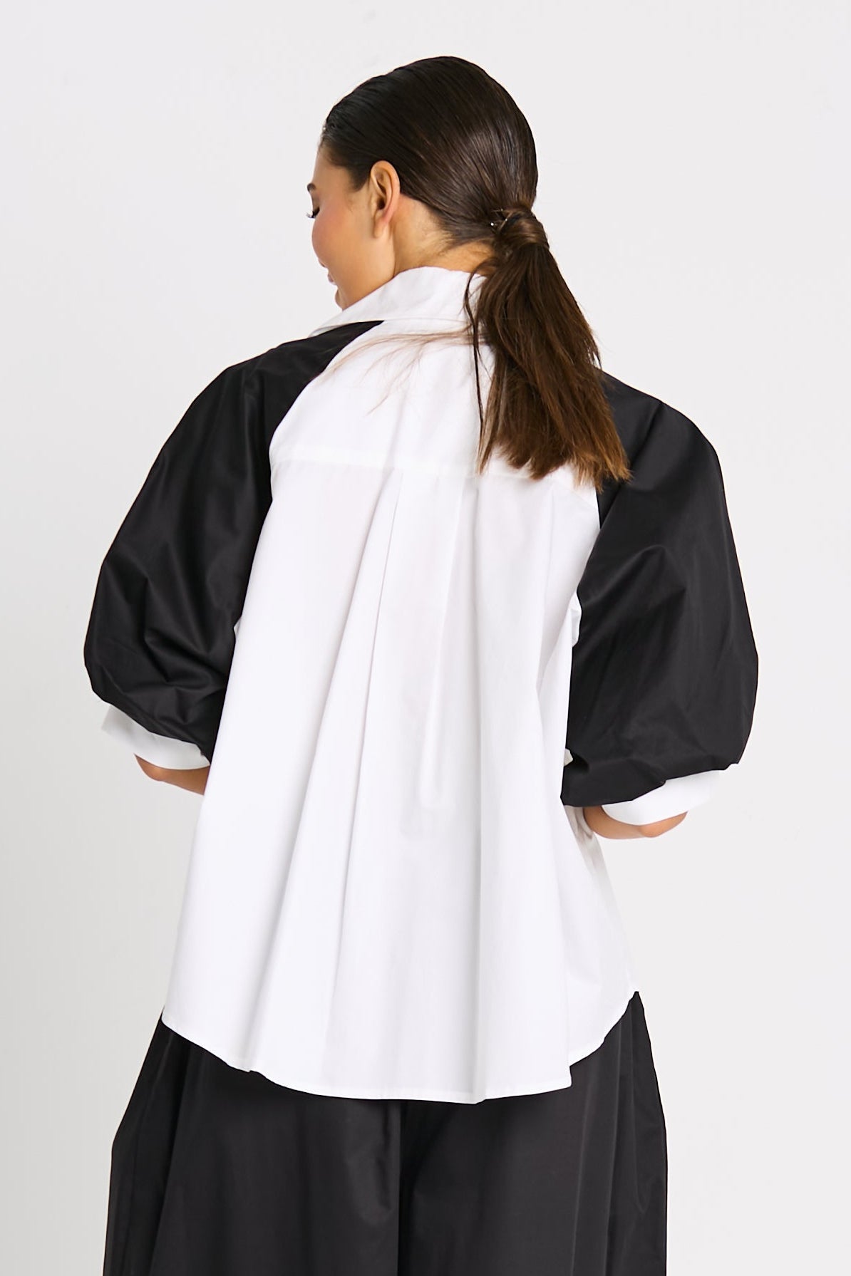 Cotton Balloon Sleeve Shirt
