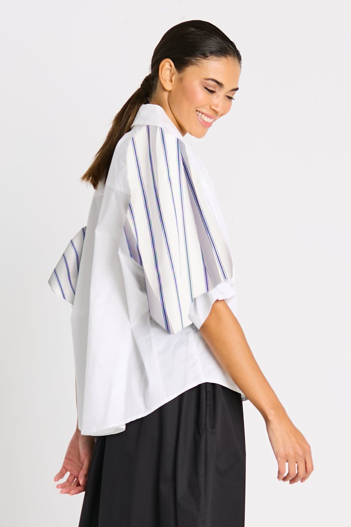 Cotton Balloon Sleeve Shirt