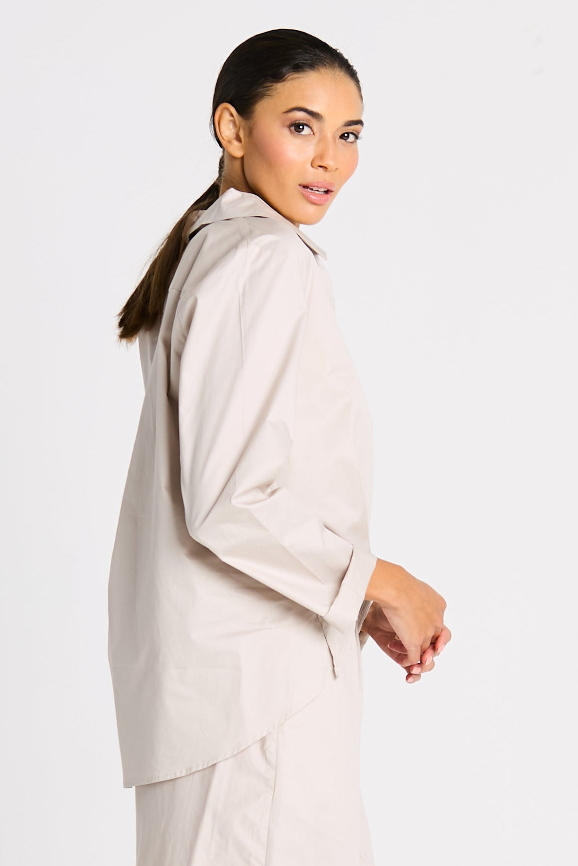 Cotton Half Moon Shirt