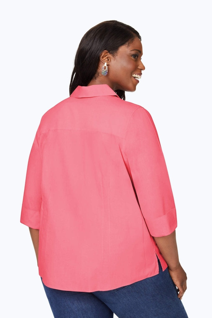 Taylor Plus No Iron Pinpoint 3/4 Sleeve Shirt (Backup)