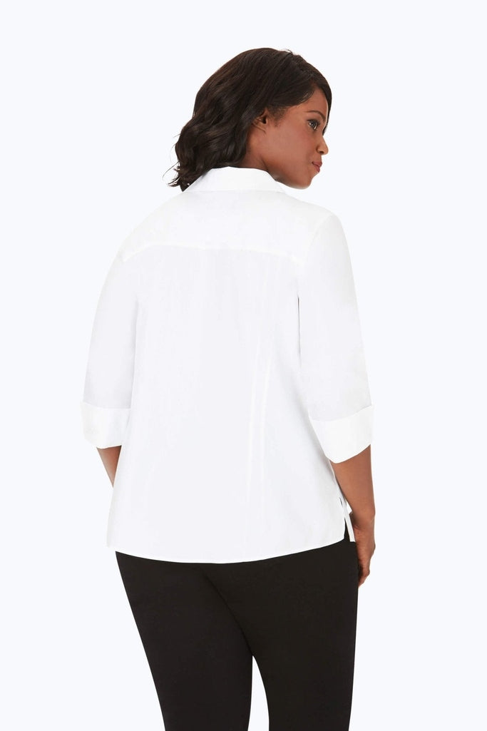 Taylor Plus Essential Pinpoint Non-Iron Shirt #color_white