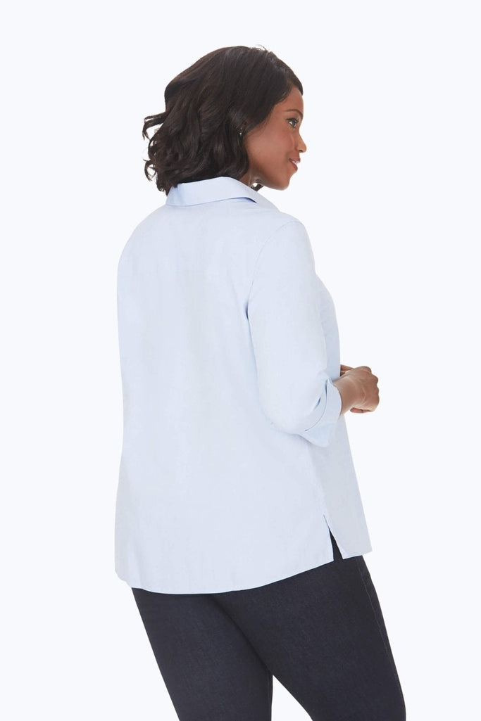 Taylor Plus Essential Pinpoint Non-Iron Shirt #color_blue wave