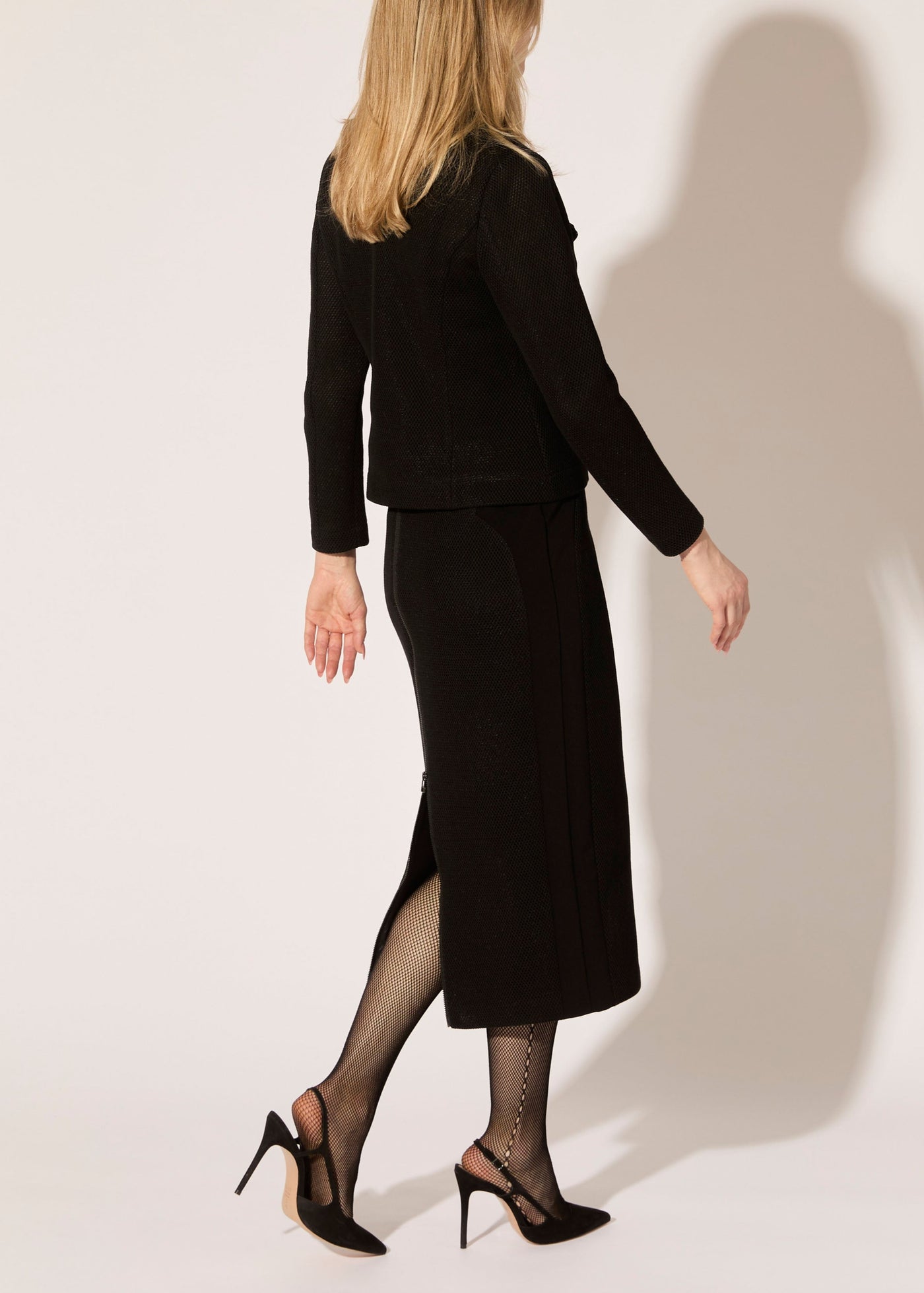 Interlock Mesh Midi Skirt