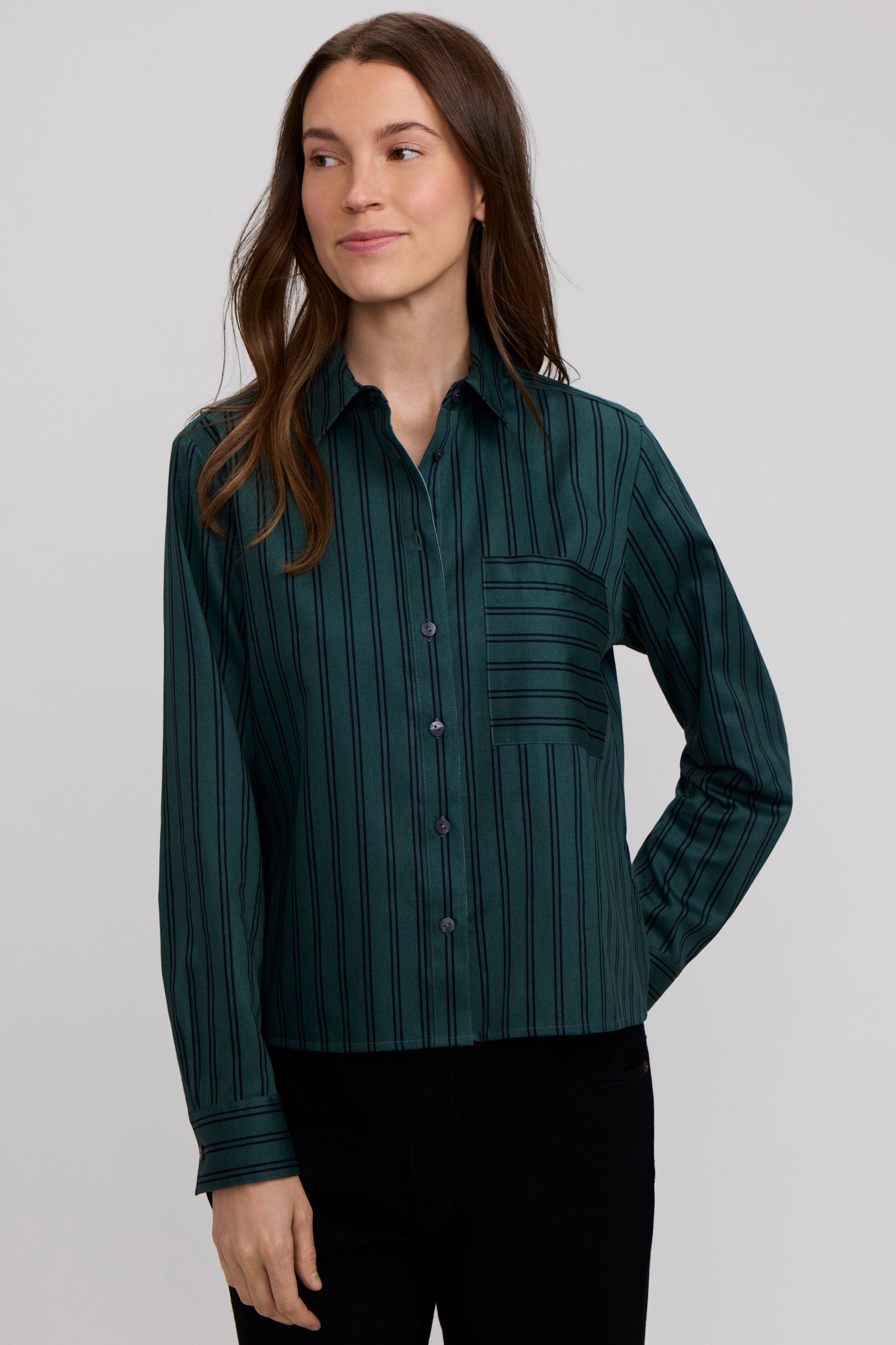 Jodie Animal Border Long Sleeve Short Shirt