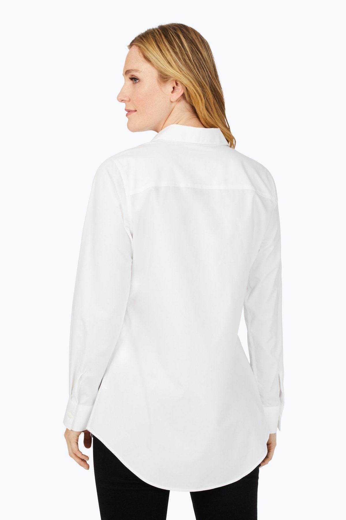 Cici Essential Pinpoint Non-Iron Tunic #color_white