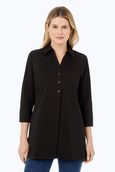 Pamela Essential Stretch Non-Iron Tunic #color_black