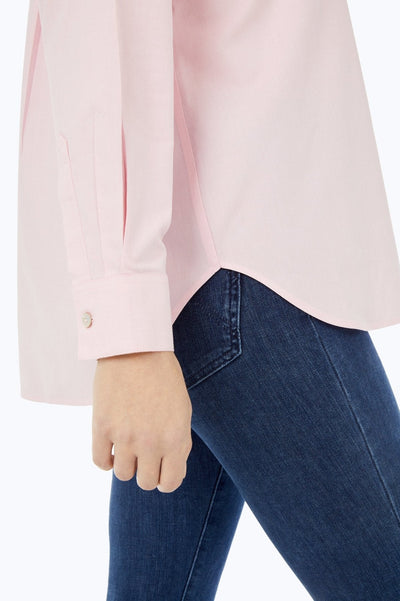 Boyfriend Pinpoint Non-Iron Tunic #color_chambray pink