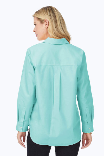 Boyfriend Pinpoint Non-Iron Tunic #color_oceanside