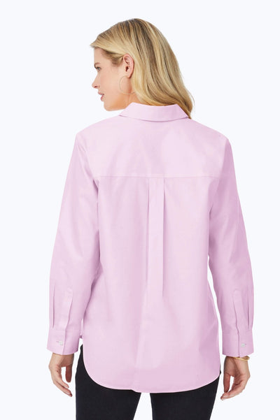 Boyfriend Pinpoint Non-Iron Tunic #color_lilac bloom