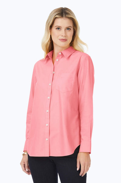 Boyfriend Pinpoint Non-Iron Tunic #color_pink peach