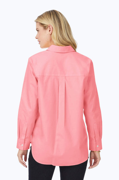 Boyfriend Pinpoint Non-Iron Tunic #color_pink peach