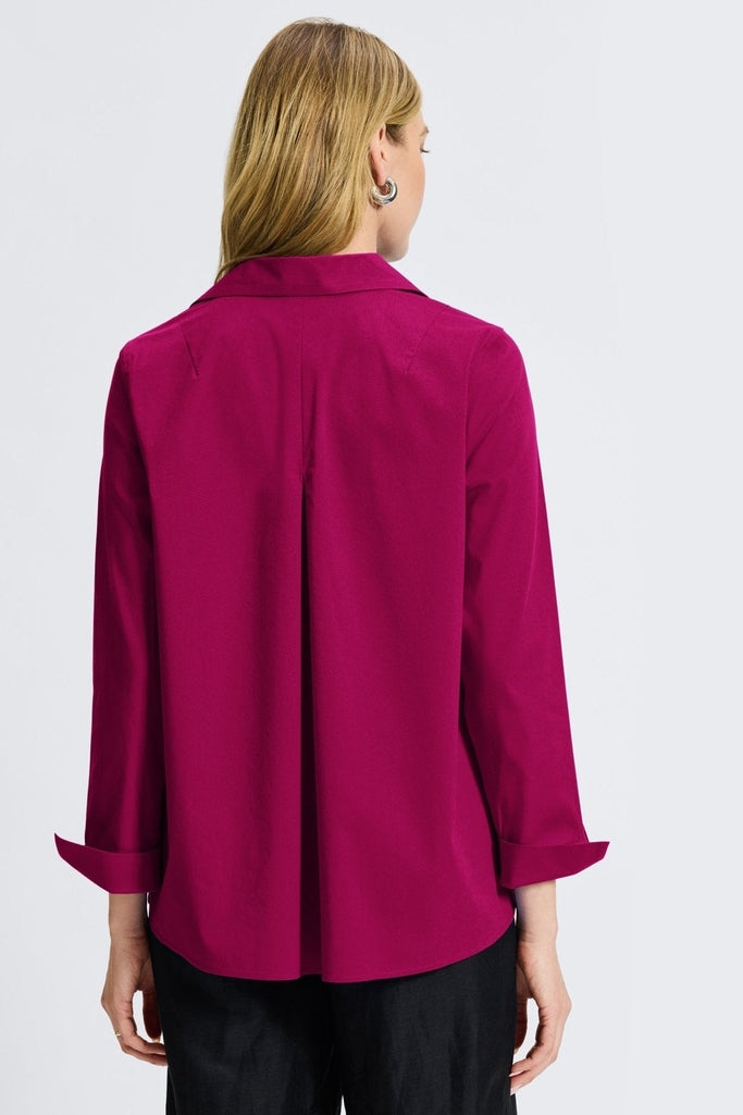 Back of the Agnes long sleeve shirt #color_sangria