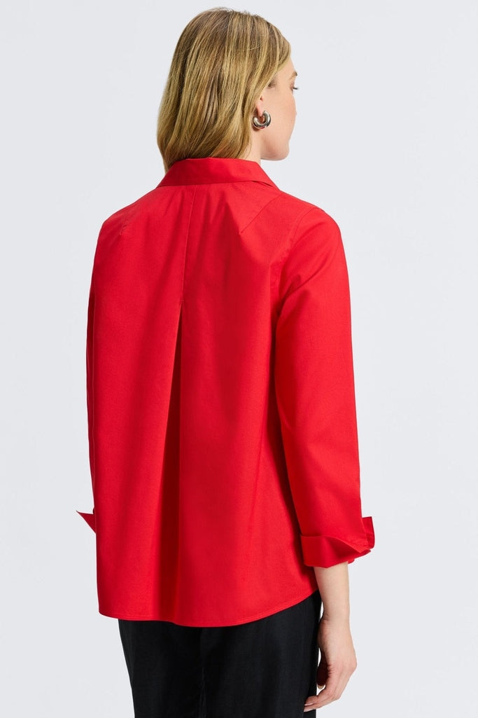 Back of the Agnes long sleeve shirt #color_simply red