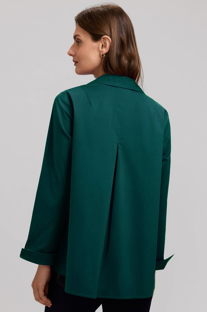 Agnes No Iron Stretch Long Sleeve Popover Shirt