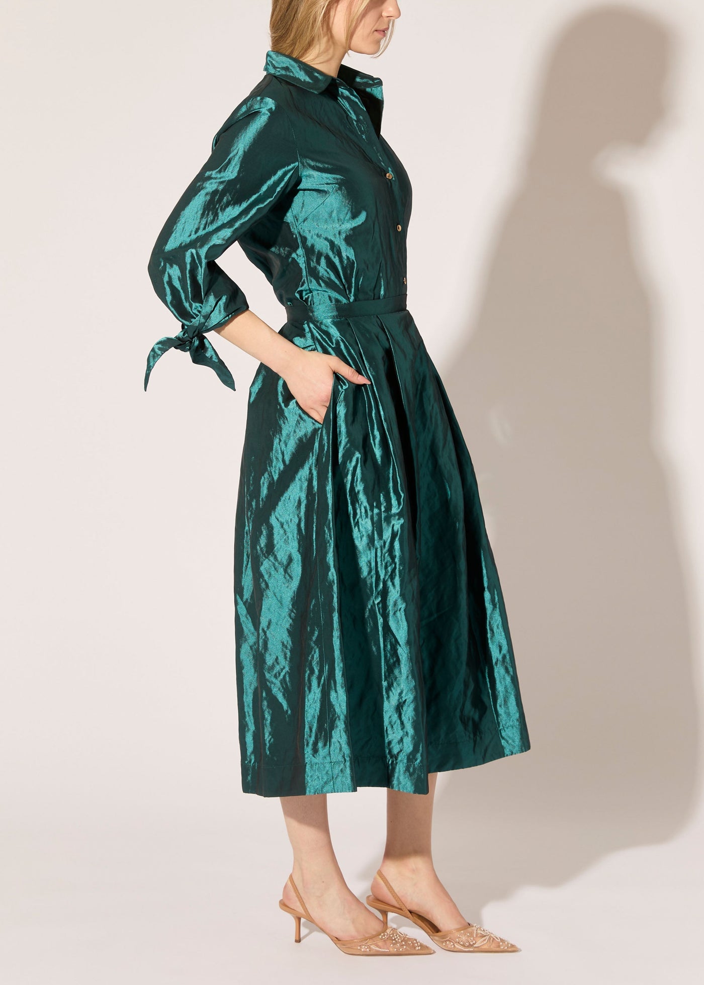 Metallic Taffeta Skirt