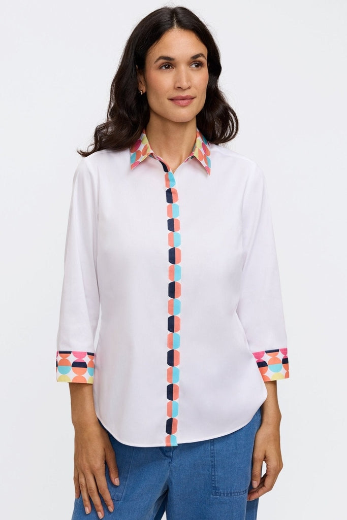 Luna Retro Dot 3/4 Sleeve Shirt
