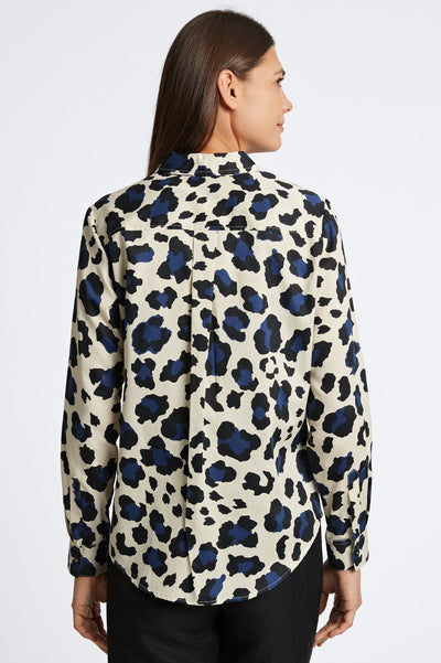 Charlie No Iron Large Cheetah With Border Shirt